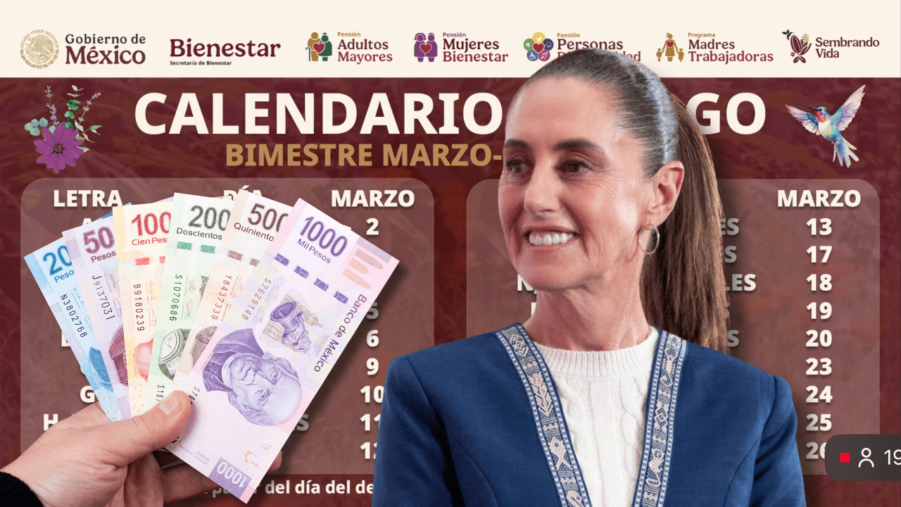 Pensión Bienestar 65 y más: estas 5 letras cobran del 8 al 13 de marzo